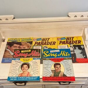 Vintage Music Magazine Collection - Multicolor 1950’s 1960’s lot song hits